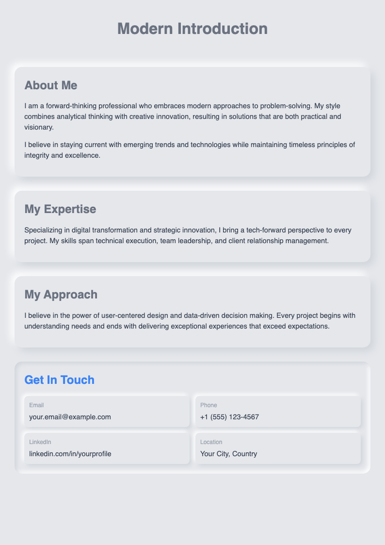 Neomorphism soft self introduction